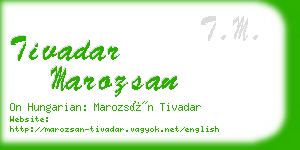 tivadar marozsan business card